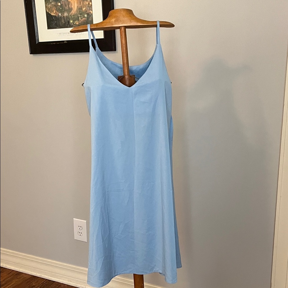 Light Blue Spaghetti Strap Dress